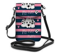 Animal Face Crossbody Cell Phone Purse Vintage Wolf Tiger Abstract Aztec Carnivore Predator Wild BlackWallet Handbag