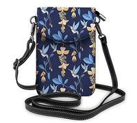 Animal Face Crossbody Cell Phone Purse Vintage Wolf Tiger Abstract Aztec Carnivore Predator Wild BlackWallet Handbag