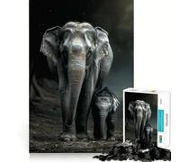 Animal Family 1000-piece Jigsaw Puzzles Brain Focus Game Expert Cutting Craftsmanship Fascinating Hobby for Idle Moments (38x52cm)