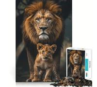 Animal Family 1000 Piece Jigsaw Puzzles Mind Challenge Toy High Precision Die Cut Amusing Challenge for Waiting Time (38x52cm)