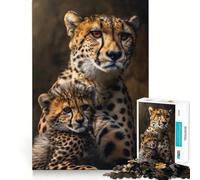 Animal Family Adults 1000 Piece Jigsaw Puzzle Memory Fun Game Clean Cut Sturdy Components Unique Gift for Stress Relief (38x52cm)