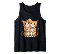 Animal Family Cats Together Illustration Tank Top