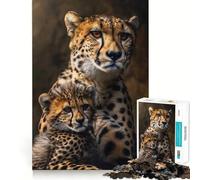 Animal Family Jigsaw for Teenagers1000 Pieces Mind Boost Game Firm Fit Secure Assembly Bonding Activity for Loved Ones (50x75cm)