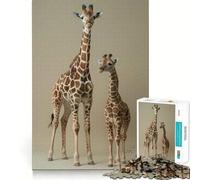 Animal Family Jigsaw Puzzle 1000 Pieces Cognitive Fun Play High Precision Die Cut Unique Gift for Stress Relief (38x52cm)