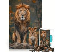 Animal Family Jigsaw Puzzle 1000 Recall Fun Play Advanced Laser Cutting Tech Holiday Indoor Entertainment Toy (38x26cm)
