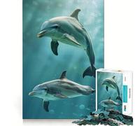 Animal Family Jigsaw Puzzles 1000 Mental Focus Game No Gap Tight Fitting Design Interactive Brain Challenge for Home (50x75cm)