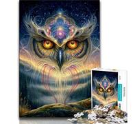 Animal Fantasy Owl 1000 Piece Jigsaw Puzzles for Adults,Stress Reliever Difficult Challenge Deal As Gifts for The Whole Family (50x75cm)