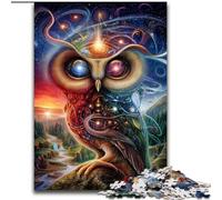 Animal Fantasy Owl Jigsaw Puzzles for Teenagers 1000, Challenging Game Toys Every Piece Is Unique - Challenging Family Fun Game (26x38cm)