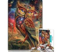 Animal Fantasy Owl Puzzles for Teenagers Teens 1000pc Puzzle,Help The Brain Exercise Addictive Toys to Cultivate Patience A Work of Art (38x26cm)