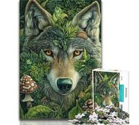 Animal Fantasy Wolf 1000 Piece Jigsaw Puzzles,Educational Game Challenge Toy Wall Decoration Unique Birthday And Xmas Gifts (75x50cm)