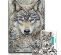 Animal Fantasy Wolf 1000 Piece Jigsaw Puzzles for Adults Gifts,Challenging To Complete But Fun And Humorous Unique Home Decor And Gifts 38x26cm