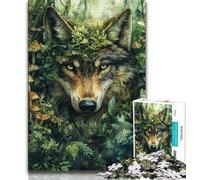 Animal Fantasy Wolf Jigsaw Puzzles for Teenagers 1000 Jigsaws,Learning Educational Toys Family Games Unique Birthday And Gifts (50x75cm)