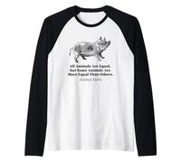 Animal Farm Design, Dystopian Power, Orwellian Prediction Raglan Baseball Tee