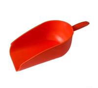 Animal Feed Scoop with Large Capacity for Use on Farms, Camping Trips, Gardening Projects and Household Duties Plastic Shovel with Ergonomic Handle for Comfort (Red)