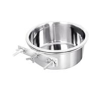 Animal Feeding Bowl - Metal Water Bowl, Box Mounting Cup, Robust Anti Drip Construction with Fixed Holder for Stable Feeding, Comfortable Drinking Aid for Cage Transport Indoor Animals