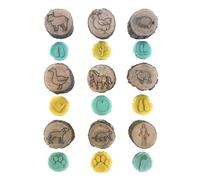 Animal Feet Print - Creative Tracing Tool, Mini Wooden Track Impression Piece, Decorative Creature Step Embossing Marker Unit, gett