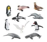 Animal Figures - 10 Pieces Sea Animals Figures Antarctic Animal Toy, Realistic Plastic Sea Animals Figures for Bath Toy, Educational Toy, Cake Topper Birthday Party Gift