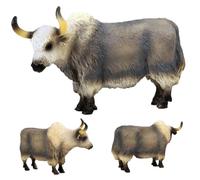 Animal Figures 5.7x3.4x1.4" Realistic Plastic Yak Toy, Eco-Friendly Educational Animal Toys for Kids Learning Educational Toys, Birthday Gift, Cake Topper for 3 Year Old
