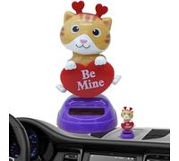 Animal Figures - Cute Valentine's Day Easter Animal Statue Car Decorations | Creative Solar Powered Garden Jewellery, Craft Desk Decoration Women Children Home Office