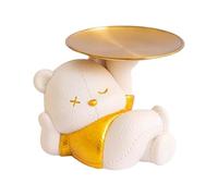 Animal Figurine Caddy - Cute Statue Stand, Candy Accent Platter, Table Centerpiece Display Piece | Living Room Ornament Sculpture Set, Desk Use Gifting Idea, Lipstick Holder Earring Box Accessory Art