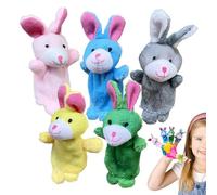 Animal Finger Puppets, Plush Bunny Interactive Toys Set of 5 - Plush Cute Animal Puppets Doll for Children, Shows, Playtime, Schools, Birthday