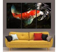Animal Fish Koi Carp Canvas,Paintings Wall Art 1 Pieces Poster HD Prints Type Pictures for Living Room Home Decorative No Frame 40x80cmx3