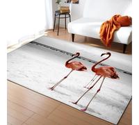 Animal Flamingo 3D Printing Large Carpet Living Room Area Carpet Soft Flannel Boy Room Gift Rug Cushion Rug 100 X 200 Cm - Polyester Soft Touch Easy Clean, Stain Resistant -722910002239