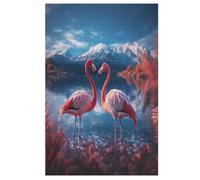 Animal Flamingo Adults Wooden Jigsaw Puzzle, for Kids Wooden Puzzles Toys Family Game Play,Brain Training 1000 Piece 78×53cm