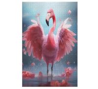 Animal Flamingo Jigsaw Puzzles for Kids 1000 Pieces 3d Wooden Puzzle Decompression Game for Adults Women Girl Educational Game Toys (78×53cm)