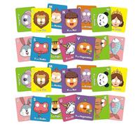 Animal Flash Cards, Alphabet Cards, 8.66 X 7.09 Inches Children Educational Interactive, Game Toy for Birthday, Travel, Kindergarten, Car Trips, Christmas, Classroom, Preschool, and Homeschool