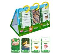 Animal Flash Cards - Educational Matching Game, Realistic Cognitive Cards | Animal Learning Set Paper 69 x 6.5 cm, Chinese English Vocabulary Generator, Funny Att