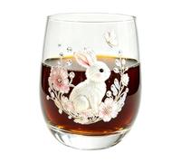 Animal Flower Glass Cup - Clear Nature Art Drinking Glass