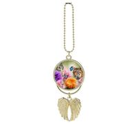 Animal Flowers Car Pendant，Cute and Cool Creative New Car Accessories，Nostalgic Retro Auto Rear View Hanging Decoration，for Both Men and Women