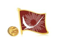 animal flying predator Golden Metal Flag Lapel Pin Badge