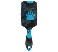 Animal Footprint Bear Blue Black Camouflage friendly brush thick hair Designed massage brush for thin hair for Effortlessly Defined Curls & Waves with Ergonomic handle