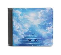 Animal Footprints Angel Road Printed Bifold Wallet with Hidden Compartments Pocket Money and Credit Card Holder for Men Women