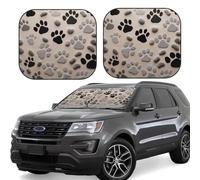 Animal footprints Print Car Sun Shade Windshield 2-Piece Foldable Front Windshield Sun Visor Sunshade for Car Windshield, S