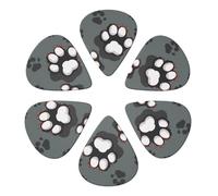 Animal Footprints Printed Guitar Picks Plectrum,Guitar accessories,6pcs 0.46mm