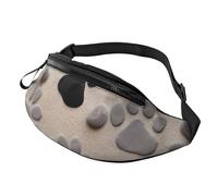Animal Footprints Printed Personalized Waist Bag, Lightweight and Versatile Crossbody Bag for Everyday and Outdoor Adventures