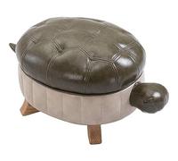 Animal Footstool, Turtle Upholstered Ottoman, PU Leather Pouf Wood Foot Stool Rest, Turtle Ottoman, Animal Ottoman for Living Room Bedroom Sofa Bench Seat Chair,C,Small