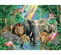 Animal Forest(2) Puzzle - 1500 Piece Jigsaw Puzzles for Adults - The Back Features Printed Letter Guides - and The Pieces fit Together Snugly - Wooden Puzzles for Adults 34.3 X 22.4 Inch s7h-399