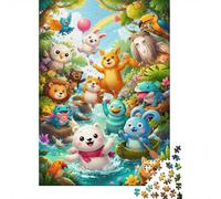 Animal Forest River Jigsaw Puzzle, 1000 Pcs Indoor Adult Game