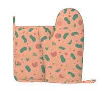 Animal Form Printed Pattern Print Oven Mitts Pot Holders Sets,Kitchen Glove Potholder, Silica Gel Surface Safe for Baking, Cooking, BBQ,Cooks Gifts,Pack of 2