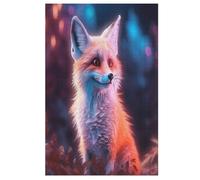 Animal Fox 1000 Piece Jigsaw Puzzle- Brain Teaser Game for Adults & Children - Educational Activities Wooden Jigsaws 78×53cm