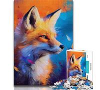 Animal Fox 1000 Piece Jigsaw Puzzle for Adults And Teenagers,Toys Educational Games Stress Relieving Suitable for Desktop Decoration (75x50cm)