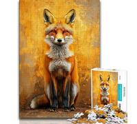 Animal Fox 1000 Piece Jigsaw Puzzles,Challenging To Complete But Fun And Humorous Birthday Present,Gifts,Wall Art (38x26cm)