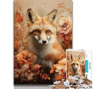 Animal Fox 1000 Piece Jigsaw Puzzles for Teenagers Gifts,Help The Brain Exercise Addictive Toys to Cultivate Patience Suitable for Couples (50x75cm)