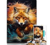 Animal Fox Adult Jigsaws 1000 Piece,Educational Game Challenge Toy Wall Decoration Unique Birthday And Xmas Gifts (38x26cm)