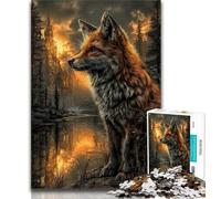 Animal Fox Art 1000 Piece Jigsaw Puzzles for Adults Gifts,Help The Brain Exercise Addictive Toys to Cultivate Patience Great Gift 50x75cm