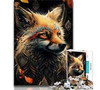 Animal Fox Art 1000 Pieces Jigsaw Puzzles For Teens And Adults,for Educational Game Challenge Toy Unique Home Decor And Gifts (38x26cm)